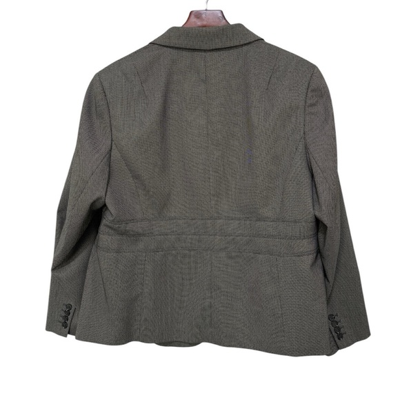 Jones New York lined suit jacket woman stretch 18W black white patterned boss - Picture 2 of 7